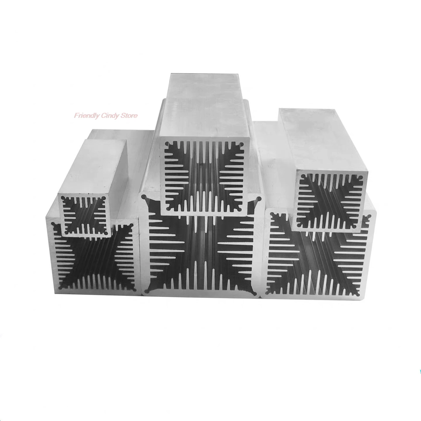 1pcs 30*30mm 40*40mm 50*50mm 60*60mm 70*70mm 80*80mm High Power Wind Tunnel Heat Sink Aluminum Profile Radiator