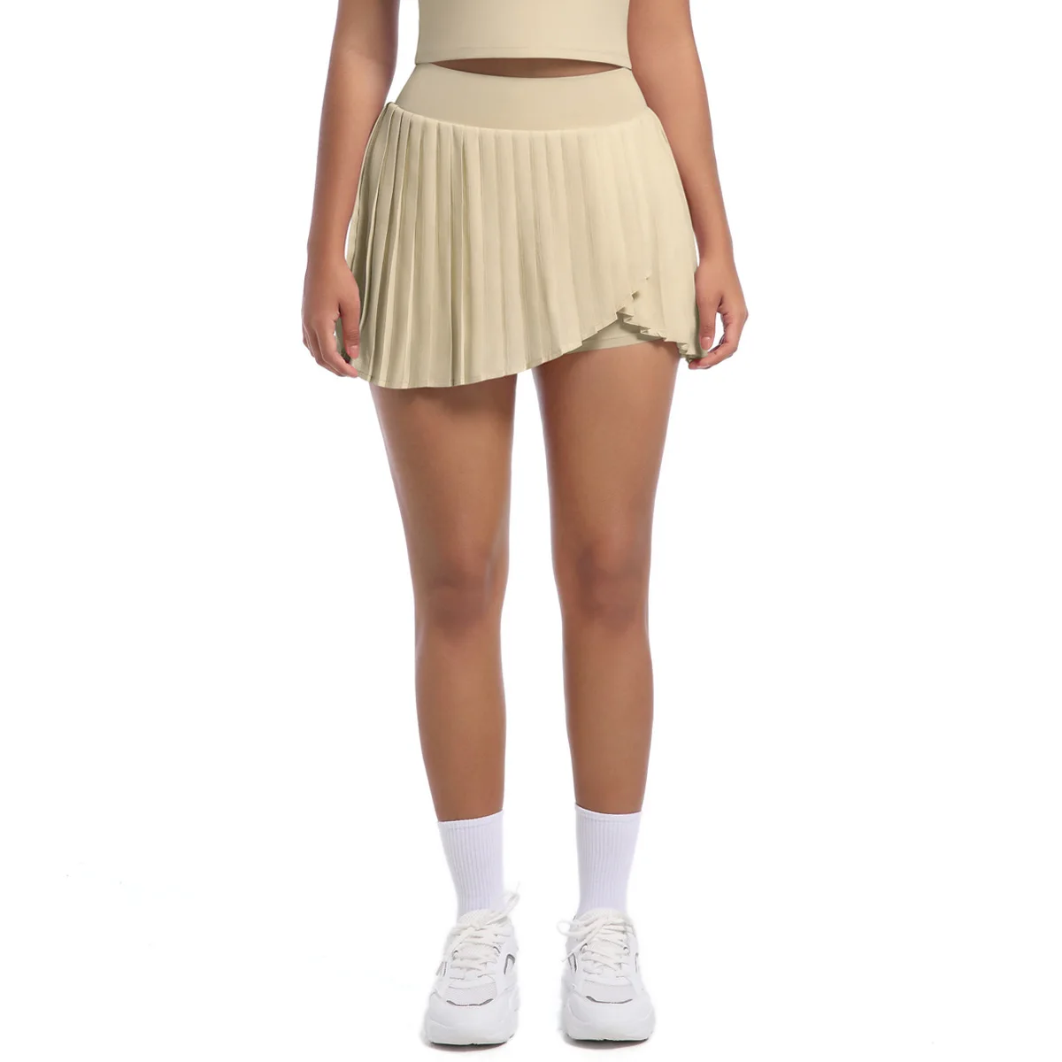 تنانير تنس صيفية آمنة مع شورت جيب لصالة الألعاب الرياضية والجولف والجري تنورة مطوية مثيرة للنساء لممارسة الرياضة واللياقة البدنية بخصر عالٍ لليوجا #6