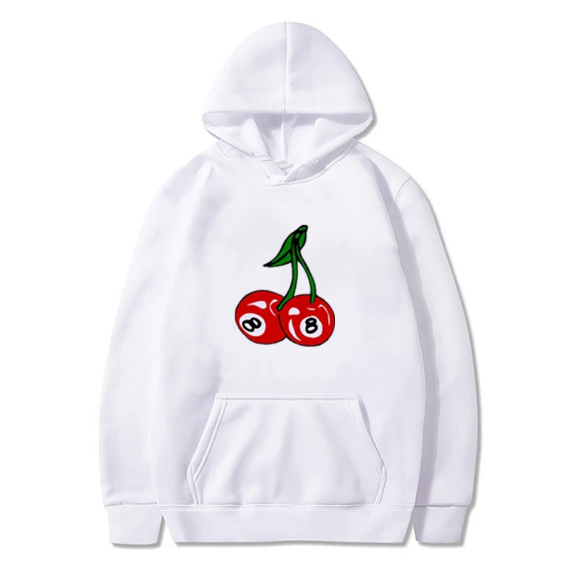 Cherry 8 Printed Graphic Hoodies Men Women Sweatshirt Casual Sport Jogging Long Sleeves Pullover Streetwear Autumn Winter Hoodie