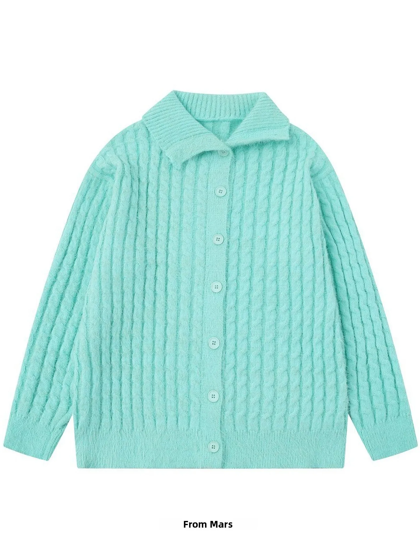 

Повседневный свободный вязаный кардиган для мужчин и женщин с отложным воротником, стильный и защищающий от солнца.