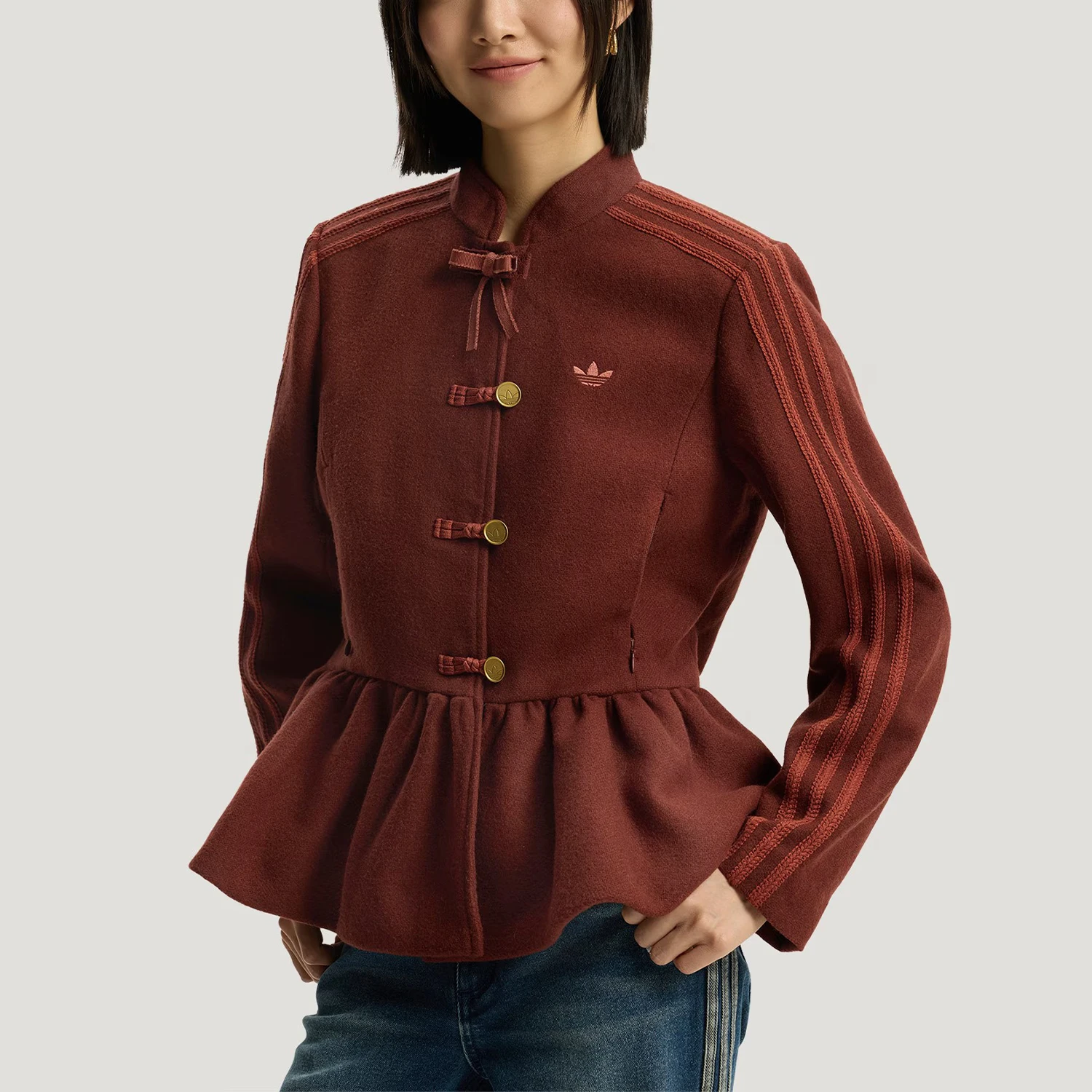 Adidas genuine clover women's fashionable and trendy waist cinched jacket KR5069