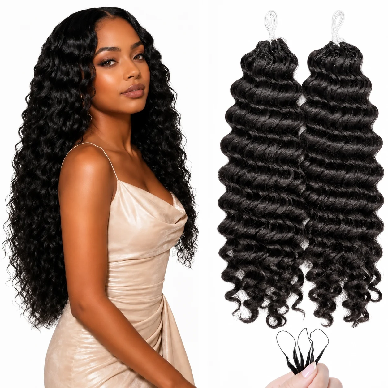 Human Hair Wigs - Włosy naturalne w formie pasm, idealne