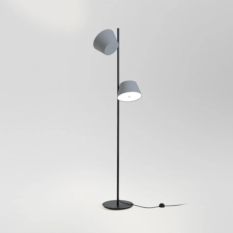 Modern floor lamp 360 degree rotatable crystal lampshade LED adjustable height, high brightness, warm white, living room reading