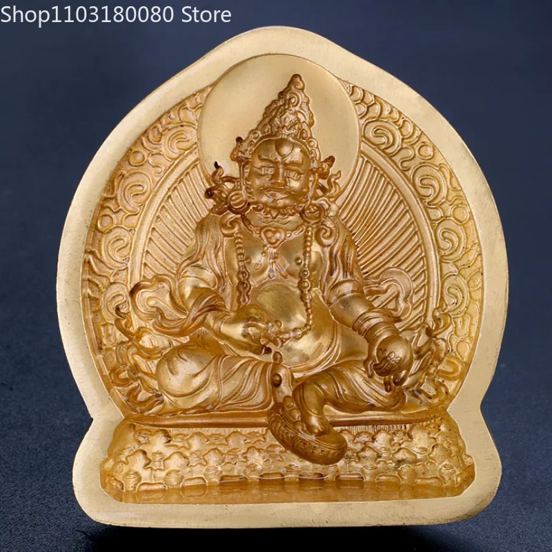 

Copper BrassYellow Jambala tsatsa mould statue Tibet buddhism God of Wealth TSHA-TSHA mold