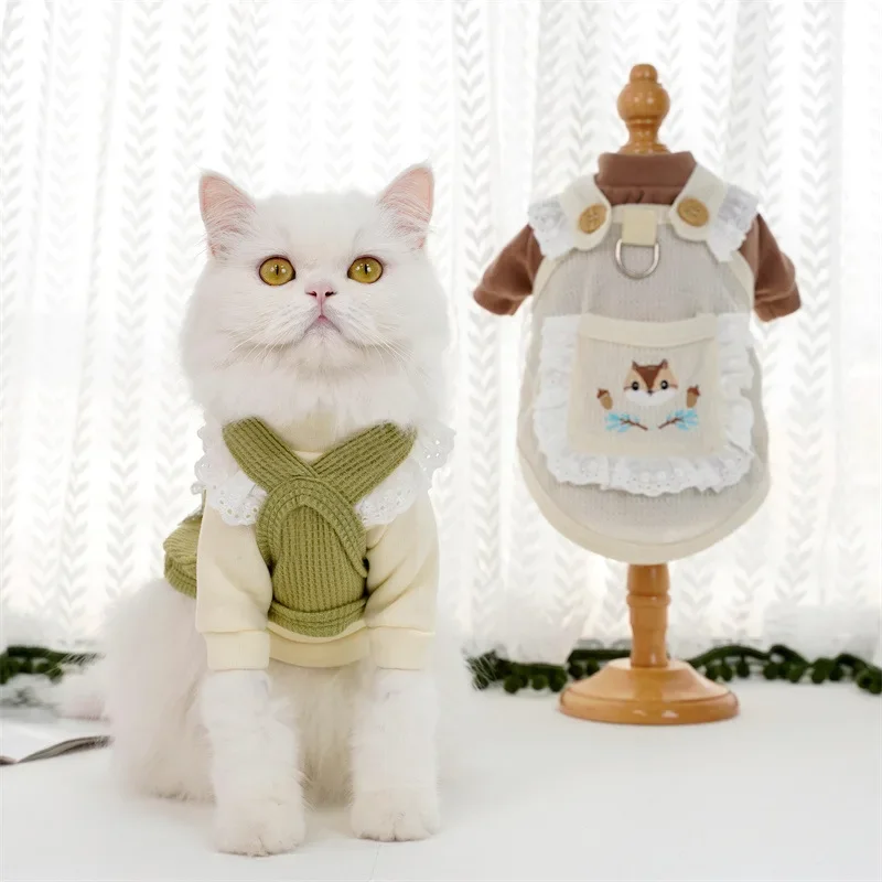 

Adorable and Practical Cat Vest with D-ring for Leash and Chest Strap for Your Furry Friend's Spring and Summer Adventures