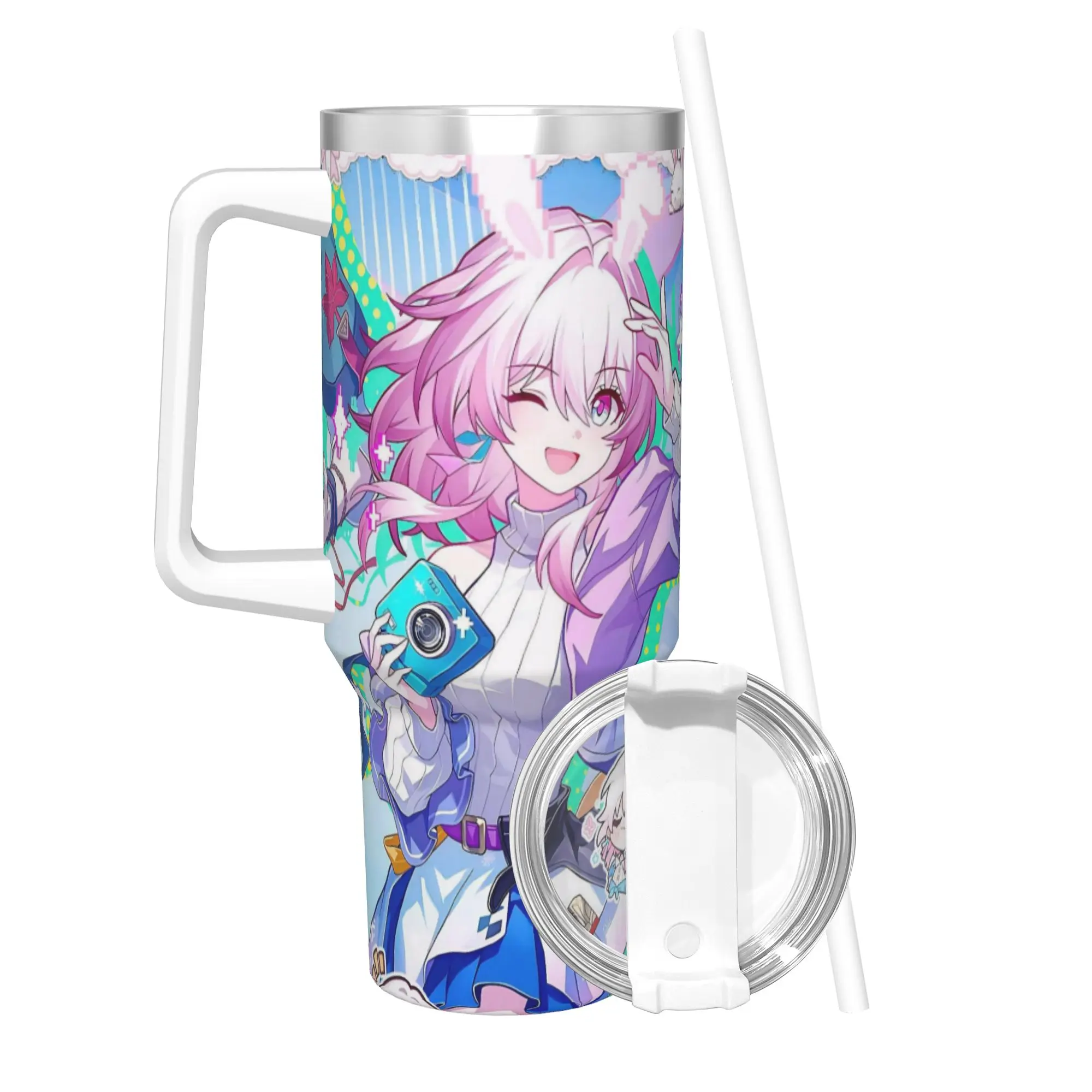 Honkai Star Rail 40oz Tumbler Stainless Steel Double Wall Vacuum Insulated  Travel Mug With Straw