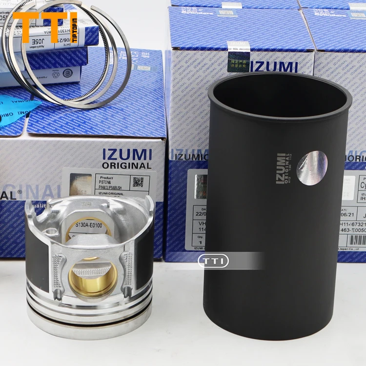 Cylinder Piston Kit 4HK1 6HK1 6BG1 Liner Kit IZUMI Piston Ring Set Valve Seat ZX200 Engine Cylinder Liner Kit For ISUZU