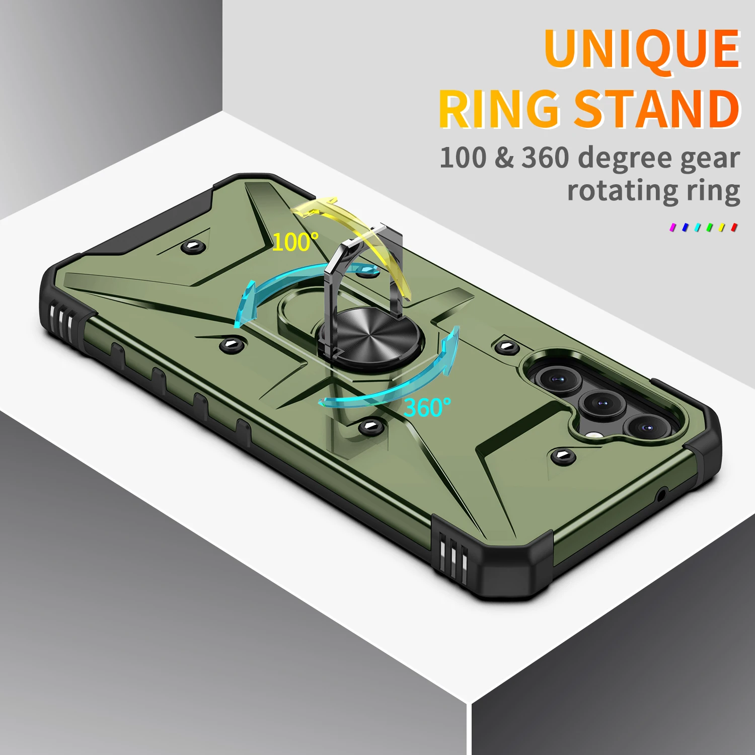Shockproof Hard Armor Cover Case for Samsung Galaxy A14 5G A54 A34 A73 A53 A33 A23 A13 A52 A52S S23 24Ultra S22 Plus S21FE Cover