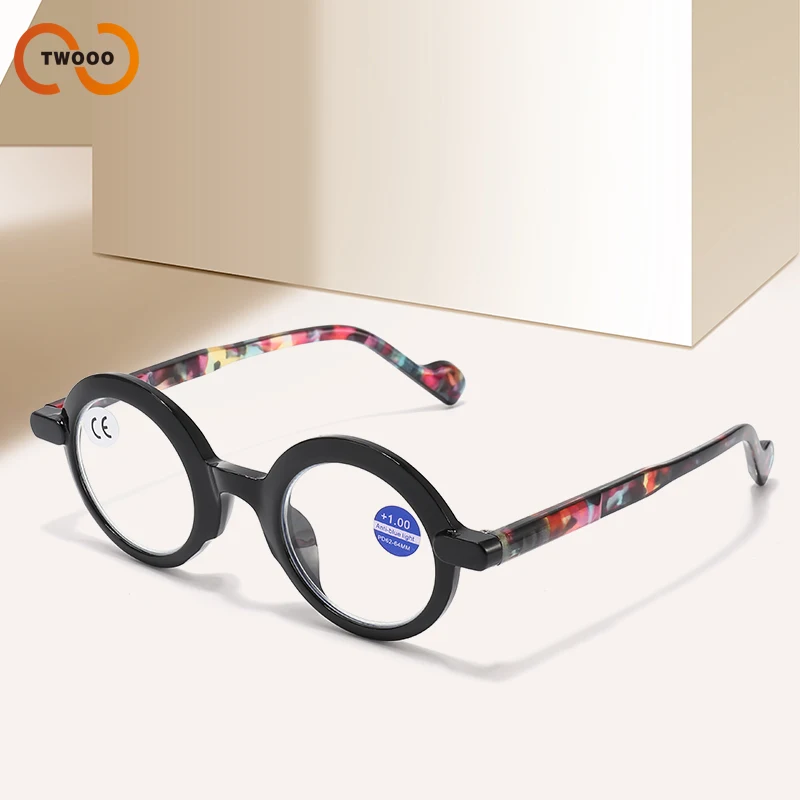 6 قطع من قارئات حجب الضوء الأزرق ذات الإطار الدائري - ريترو وأنيق، الطاقة: 1.00-3.50