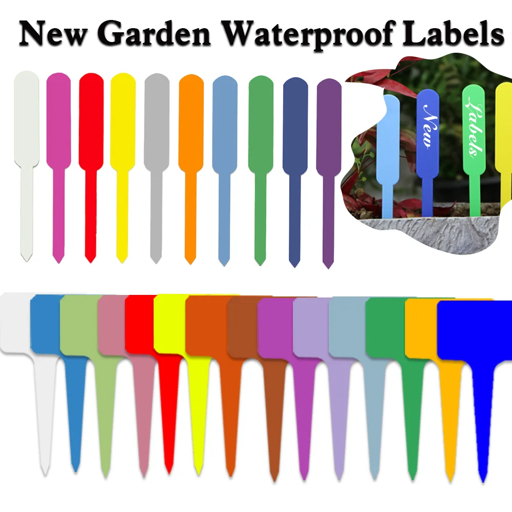 30/50pcs New Garden Plant Tag Plastic Waterproof Anti-UV Label Nursery Seedling Potted Writable Markers Sign Reusable Multicolor