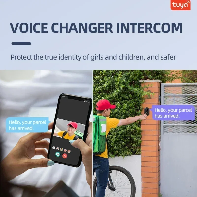 Tuya Video Doorbell Camera Wireless Video Bell Night Vision 480P Door Bell Two Way Intercom Voice Change Smart Home Security Cam