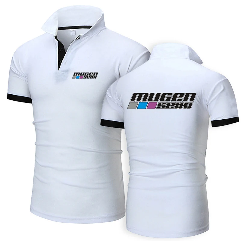 Mugen Seiki 2024 Sommer Neue männer Revers Polo Shirt Kurzarm Casual Business Mode Harajuku Slim Fit Hemd Bequem