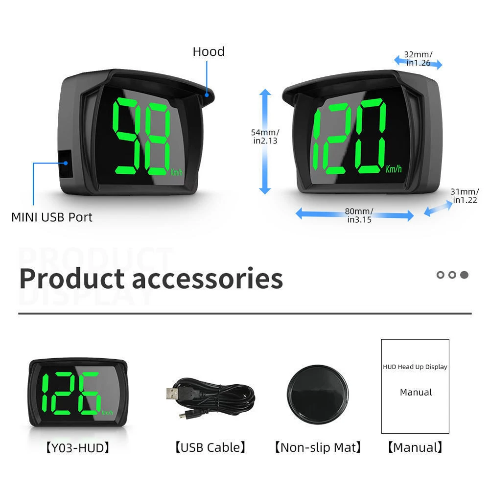 Universal Digital GPS Speedometer HD LCD Display Smart Digital Speed Meter Plug and Play Big Font for All Cars Buses Trucks