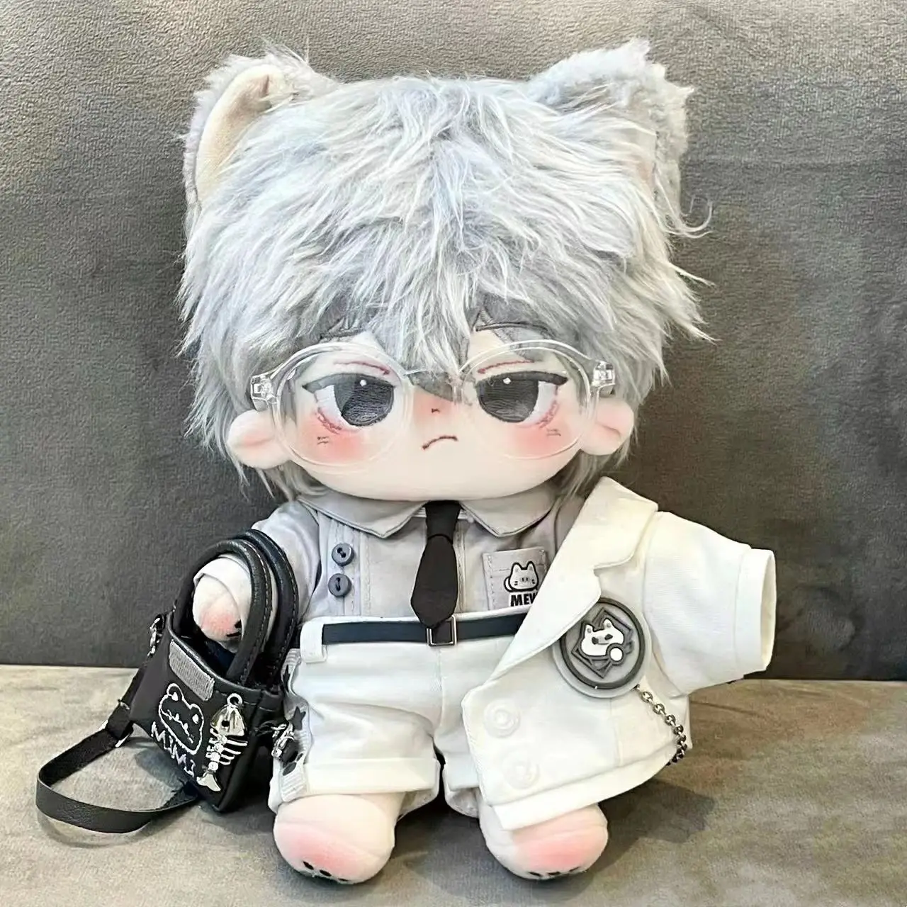 20cm Cotton Doll Handsome Clothes Suits White Leasure Sports Clothing Set Cool Boy Style Black Meow Deacon Hoodless Dolls Cloths