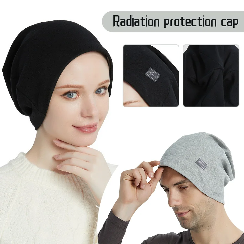 Sombrero de radiación EMF Unisex, gorra protectora contra radiación electromagnética para dormir, teléfono móvil, computadora, TV, blindaje de fibra plateada