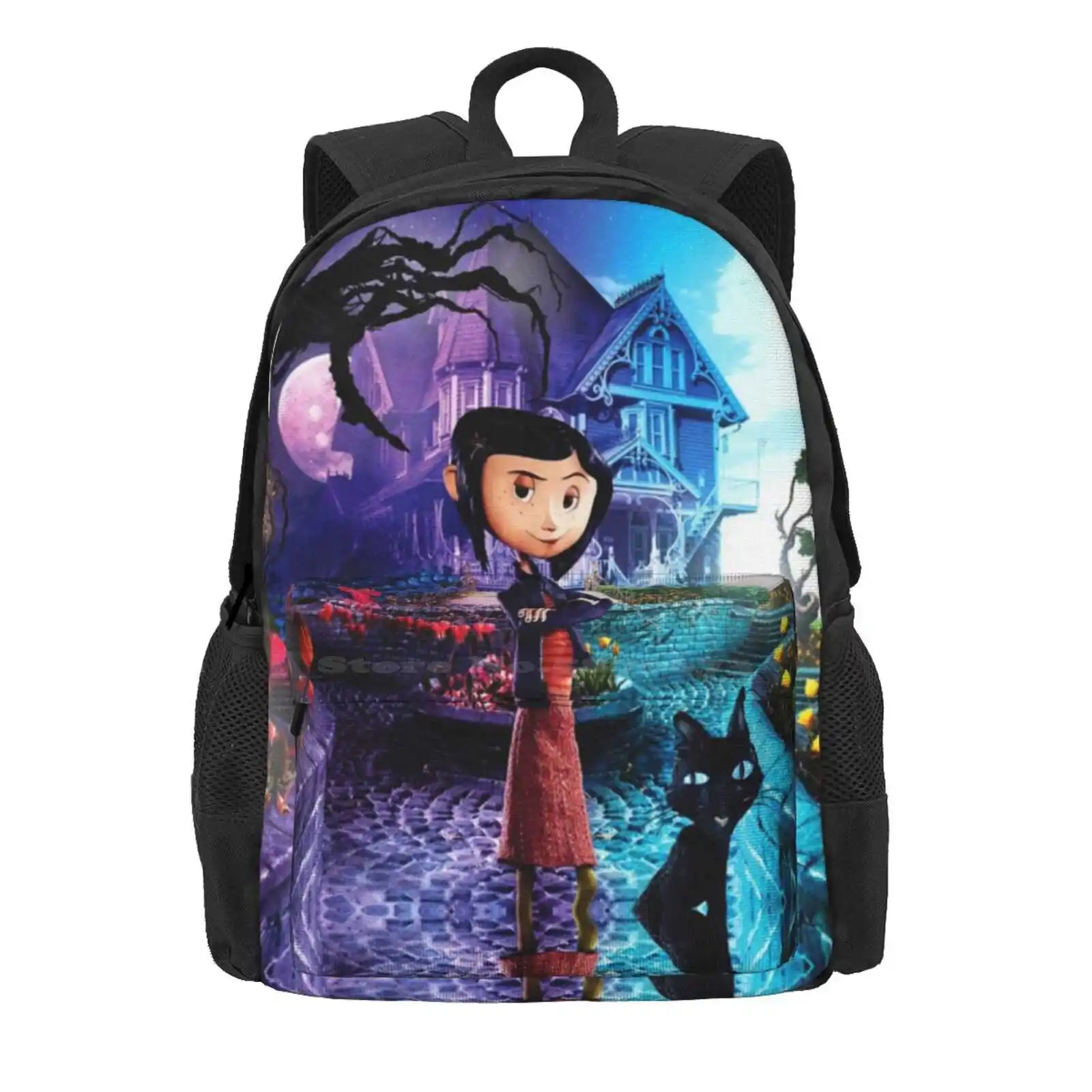 Coraline 2 Hot Sale Schoolbag Backpack Fashion Bags Coraline 2 Coraline 4 Horror Cartoon Spooky Coraline Movie Coraline Jones