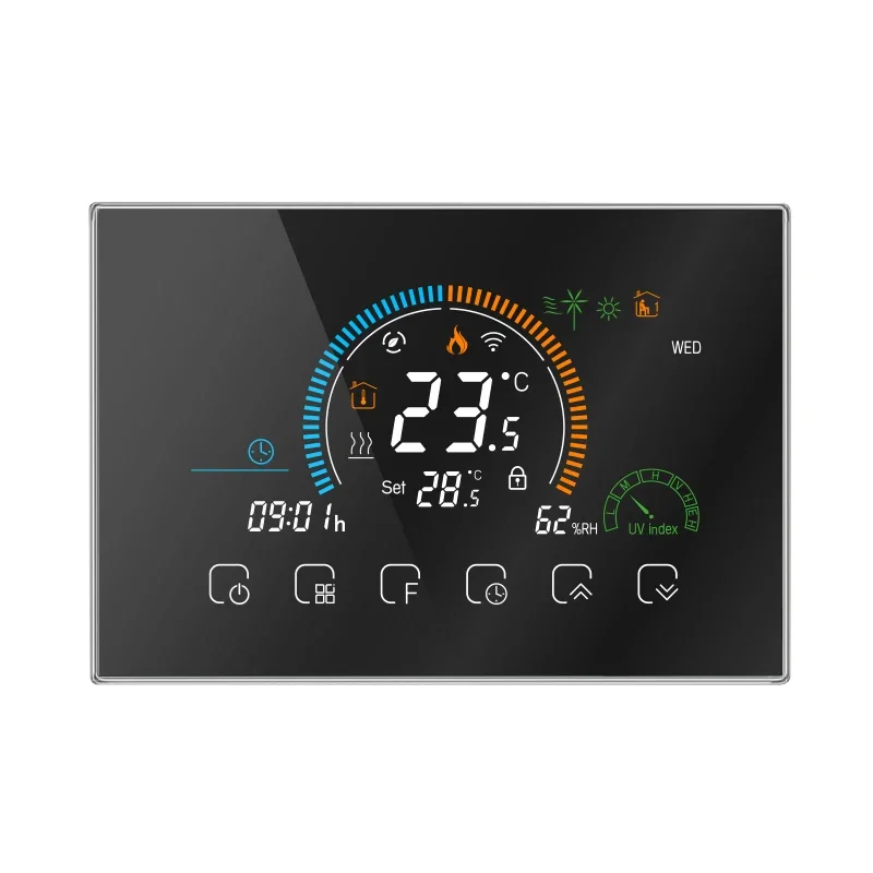 Tuya Wifi Remote Sensor BHT-8000 7-day Programming Digital Heating Sauna Room Thermostat Compatible with Alexa/Google Home