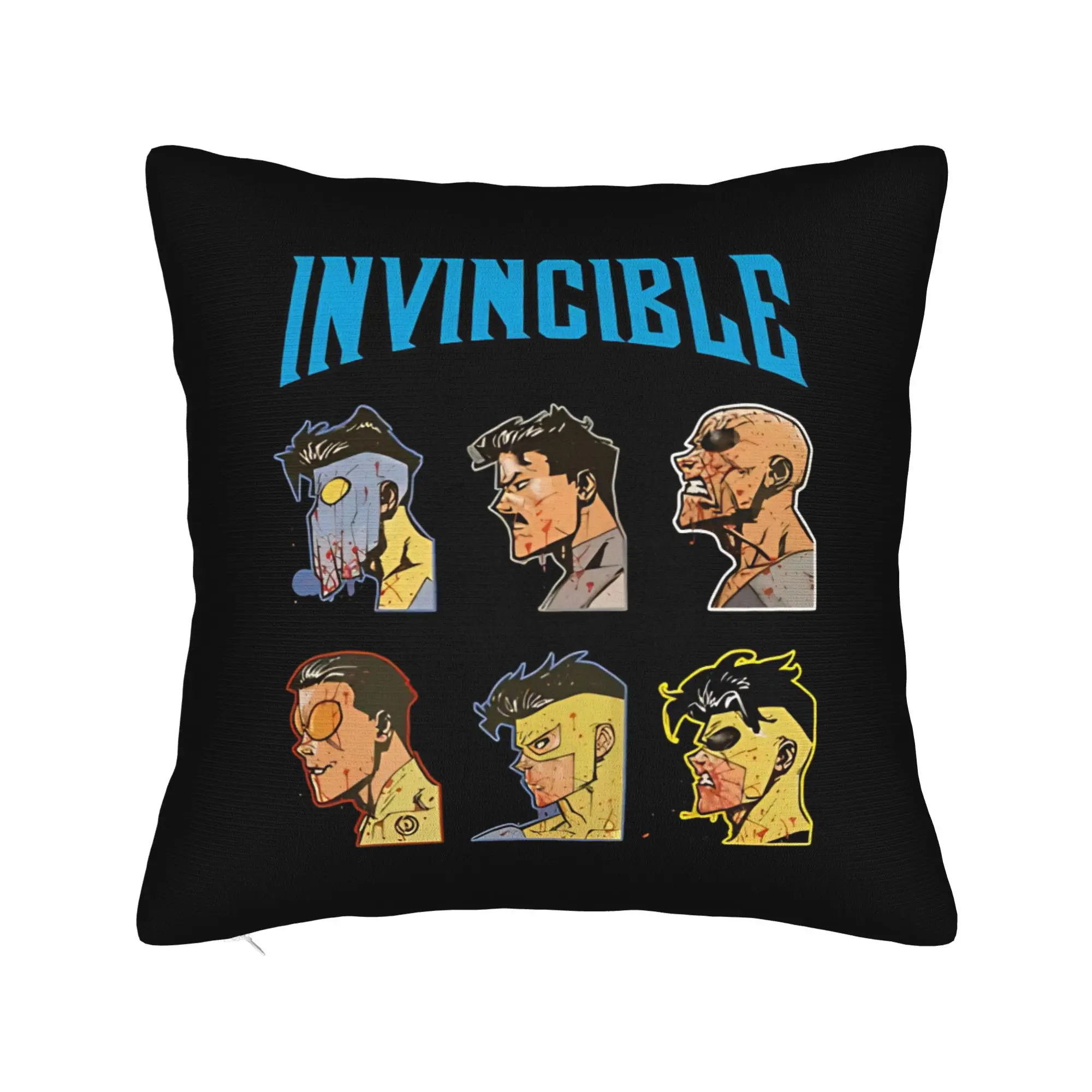 Invincible Comic Book Character Profile Design Pillow Cover Fashion Pillow Case For Chair Sofa Home Decor Soft Cushion Cover