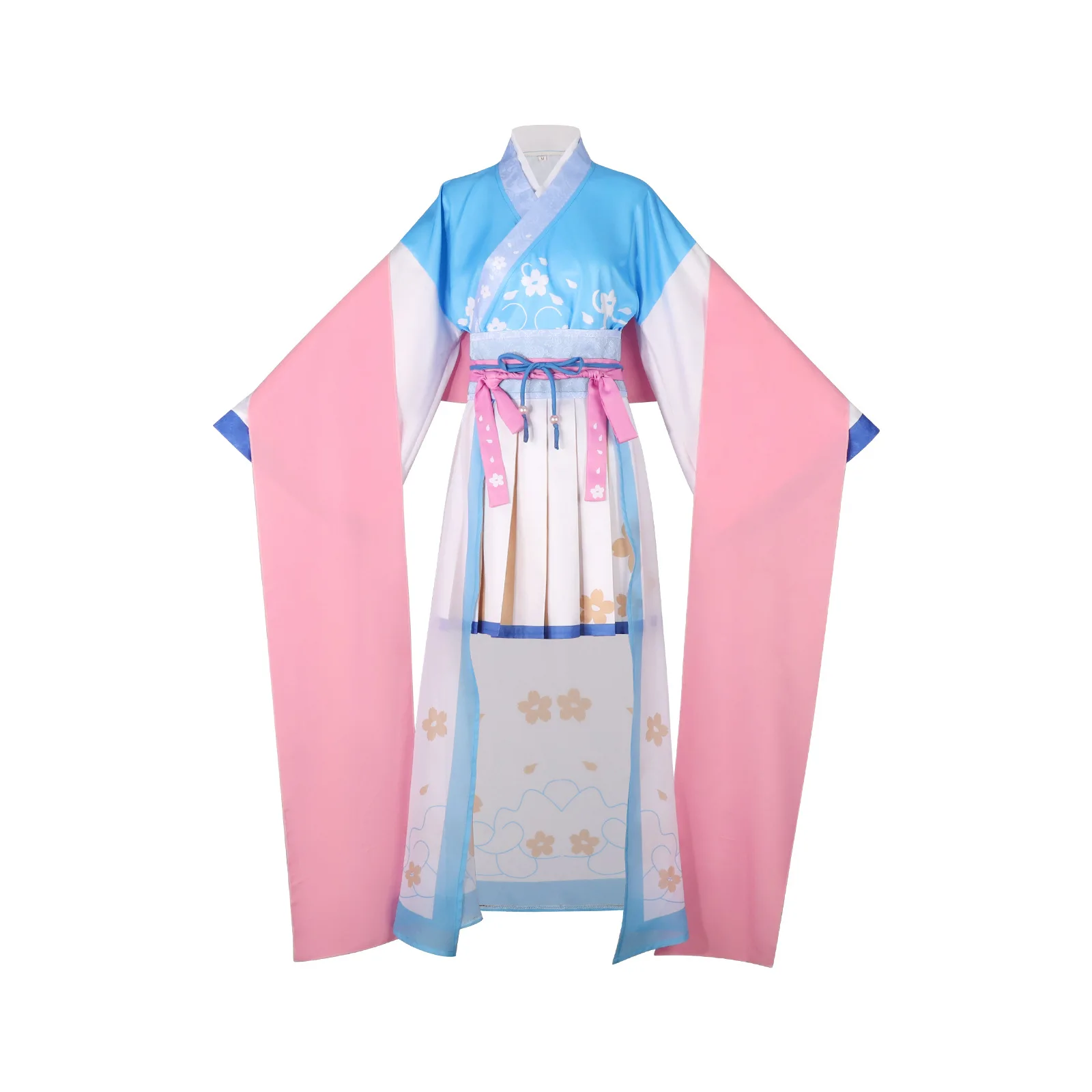 Neues Takanashi Hoshino Cosplay-Kostüm Blue Archive Damen Rosa-Blaues Süßes Kleid Hanfu Top Rock Outfit Halloween