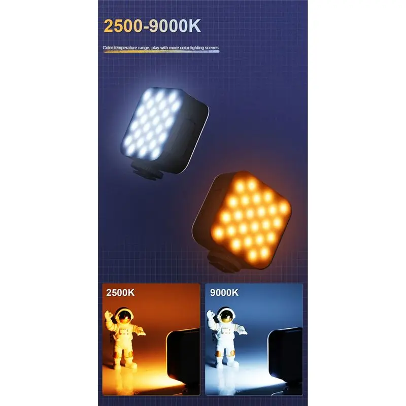 

Мини-светодиодный светильник BABQ для мобильного телефона, RGB 2500K-9000K, для селфи и видеосъемки, портативная лампа для компьютера