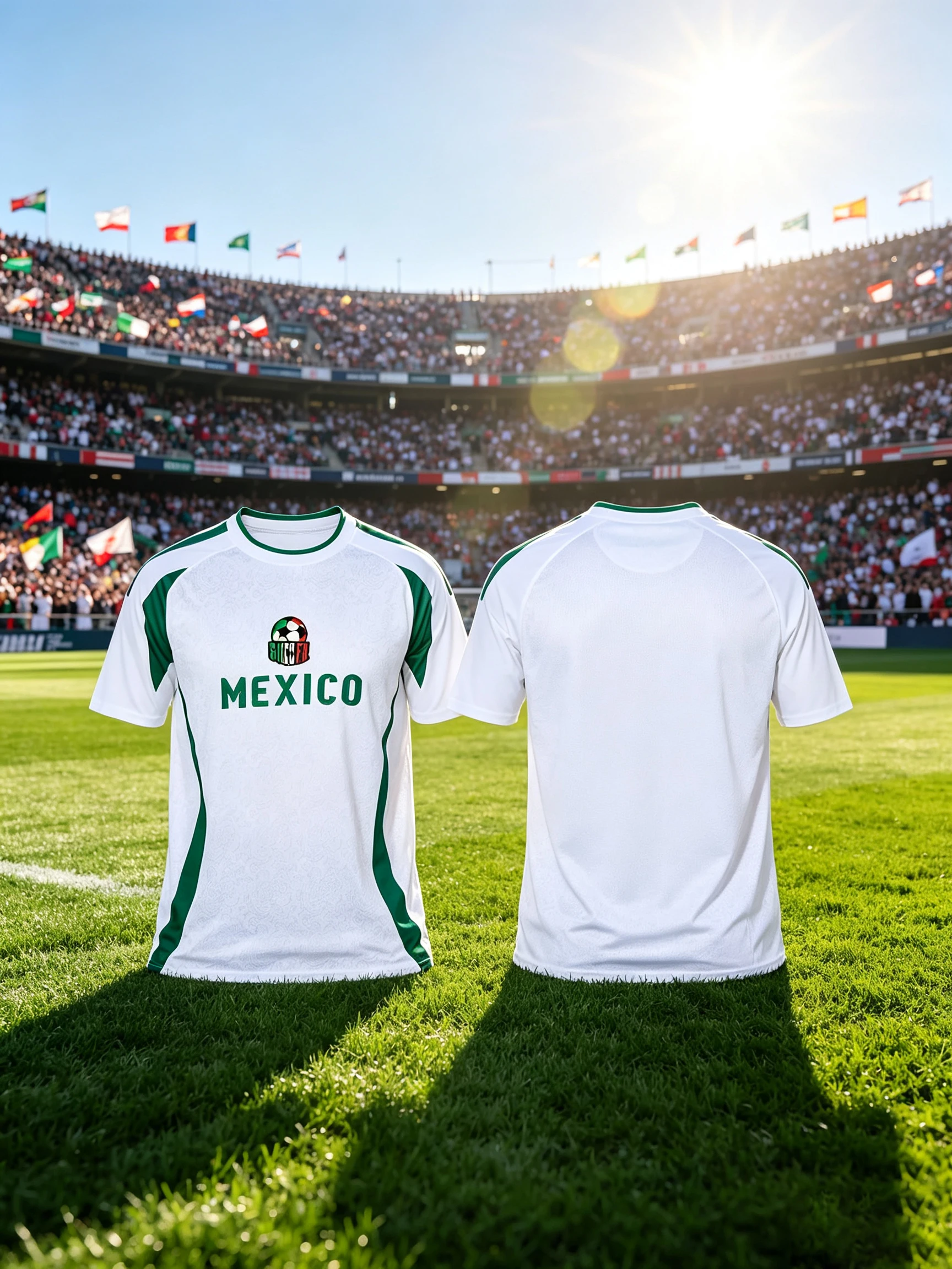 Adult Breathable Football Top Mexico‑Themed Print Subtle Texture Short Sleeve Jersey For Fan Game Day Outfit