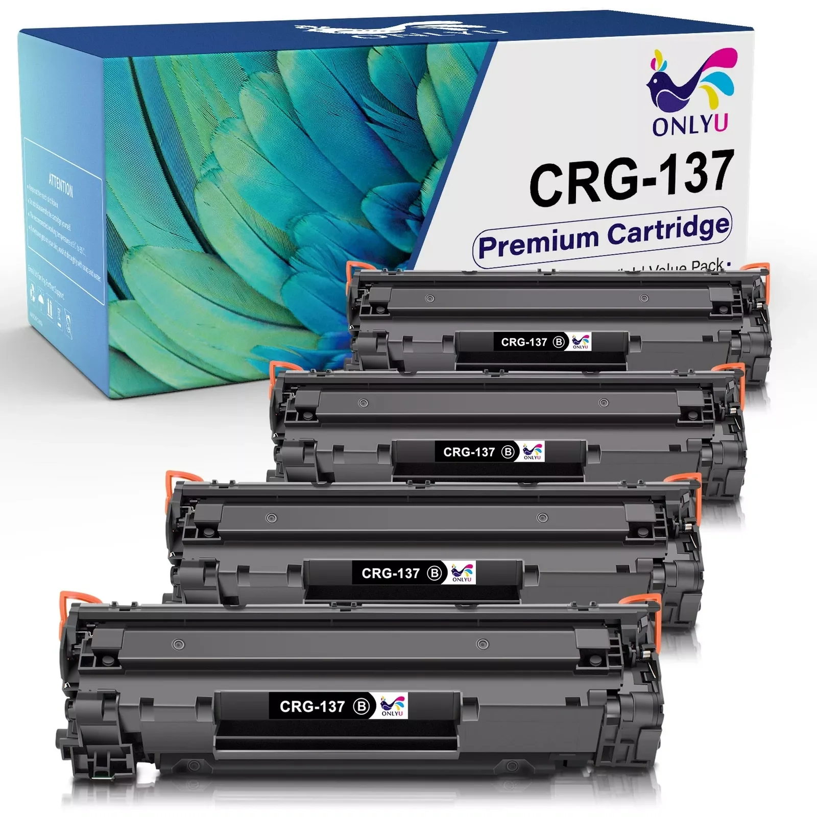 4-pack CRG137 Toner Black for Canon 137 ImageClass MF236n MF244dw MF247dw MF249d