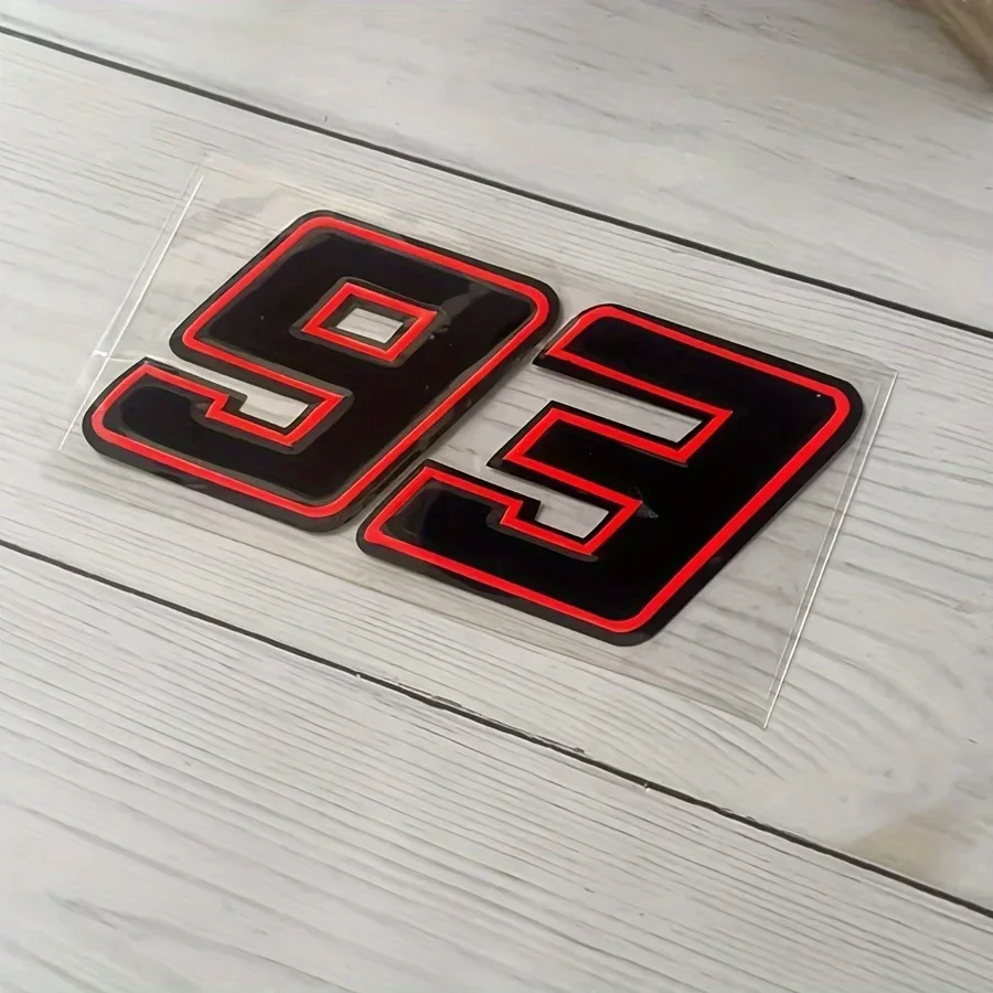 Adesivo per auto con numero di corse "93", decalcomania per auto a tema MotoGP per gli appassionati di auto/moto per decorare veicoli