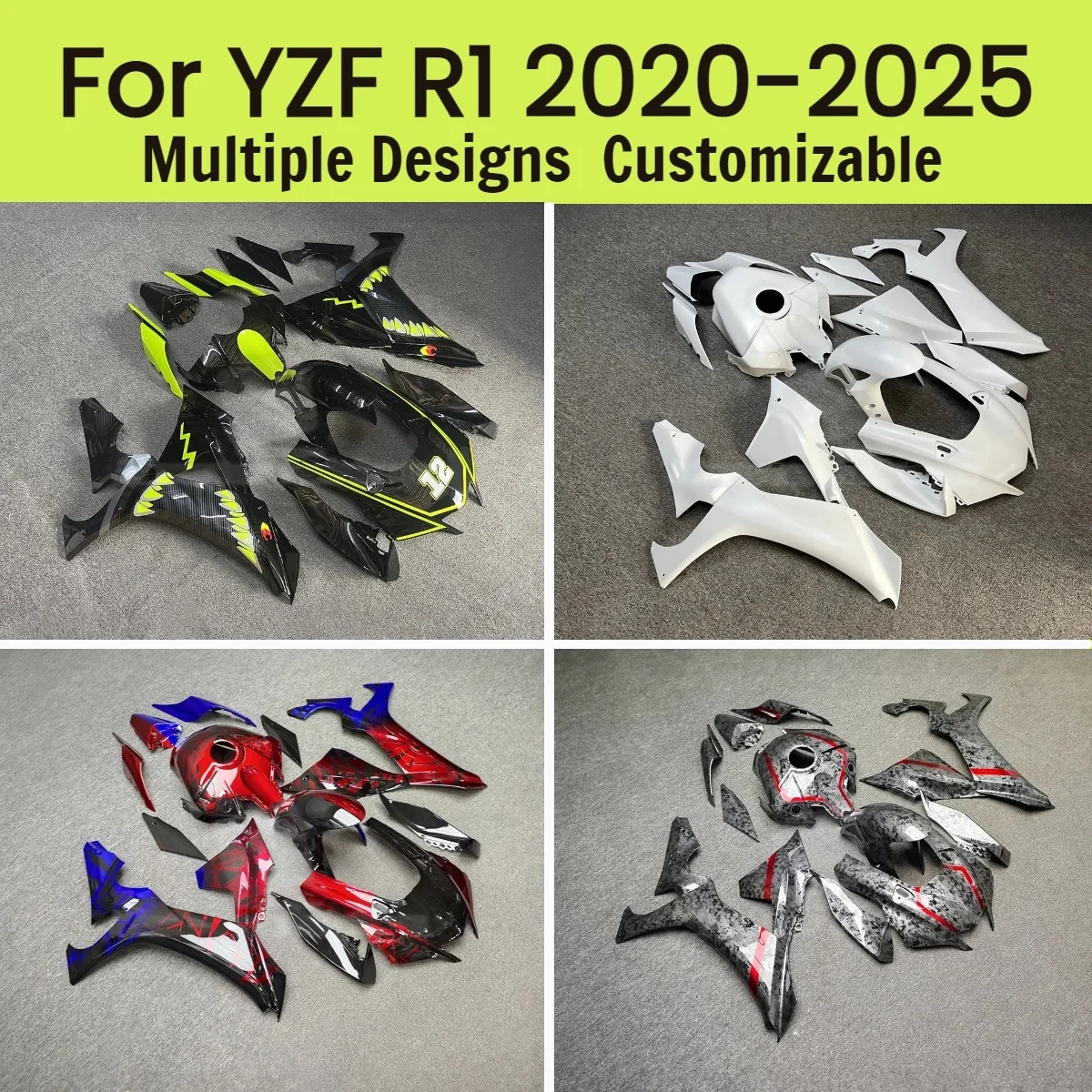 Injection Fairings 2020-2025 YZF R1 Motorcycle Aftermarket Bodywork Full Fairing Kit for YAMAHA YZFR1 20-25