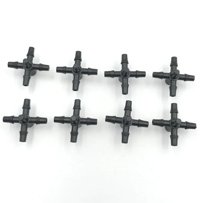 10Pcs/Lot Five-way Water Connectors Splitters Agricultural Irrigation Garden Lawn 3/5mm Water Hose Connector Irrigation System