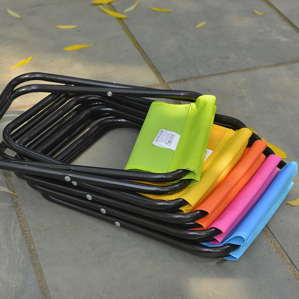 

1pc Portable Folding Chair Foldable Stool Outdoor Beach Chair Lightweight Compact Camping Seat For Home Bbq Fishing Use