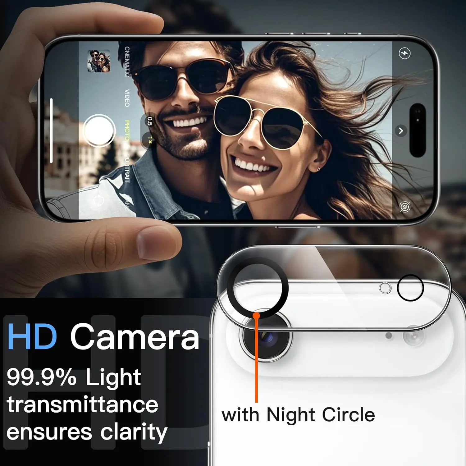 2/4 قطعة 9H لفيلم حماية العدسة iPhone AIR HD