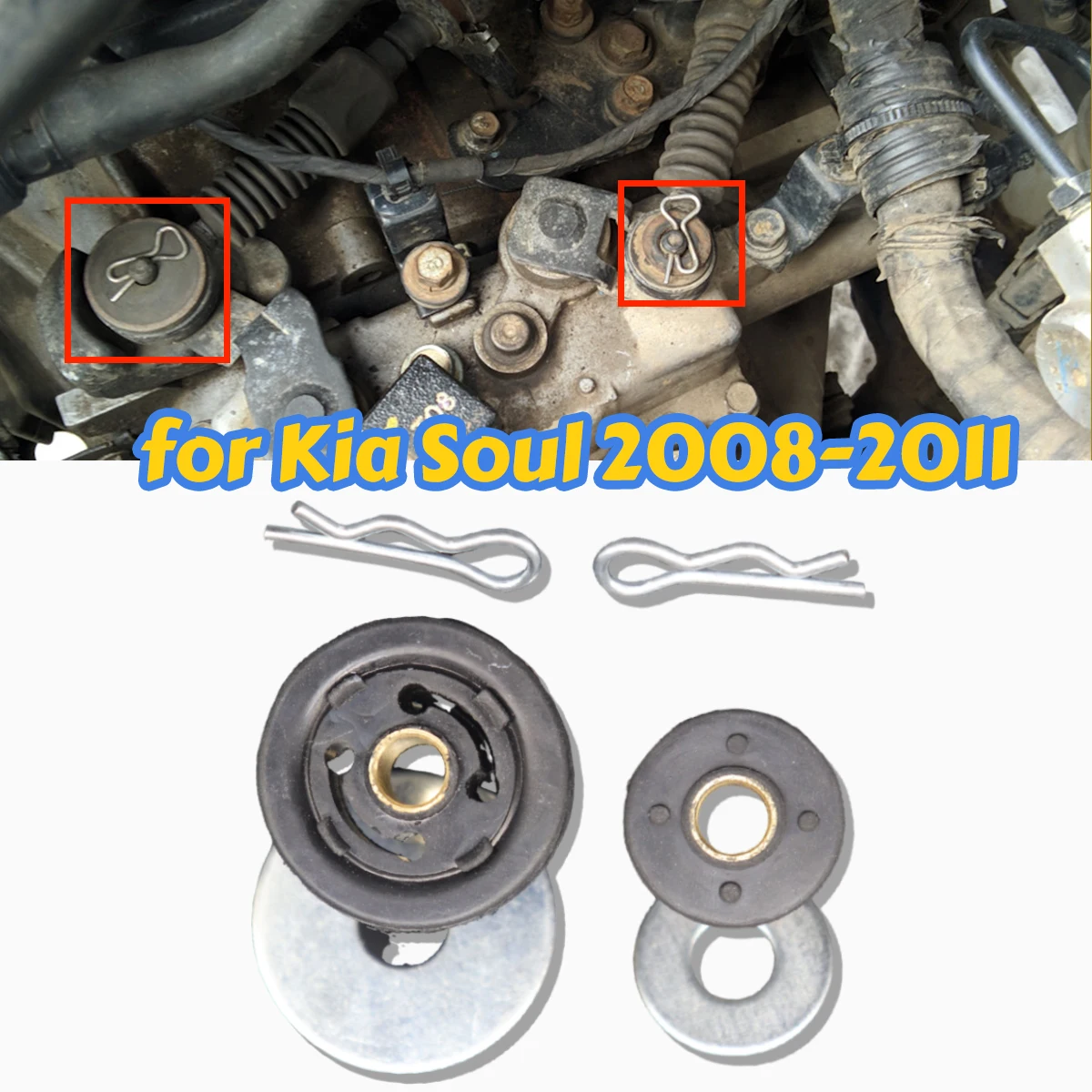 

6 шт. для Kia Soul 2008-2011, комплект втулок троса переключения передач, шайба, штифт/зажим, ручной концевой стержень, набор рычагов, аксессуары, детали