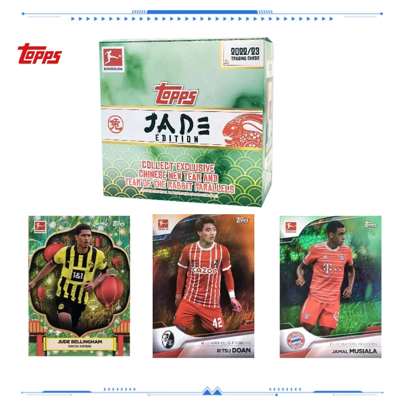 

Topps Bundesliga Jade Edition Soccer Card Mystery Box Genuine Trading Cards Toys Holiday Birthday Gifts for Boys Girls