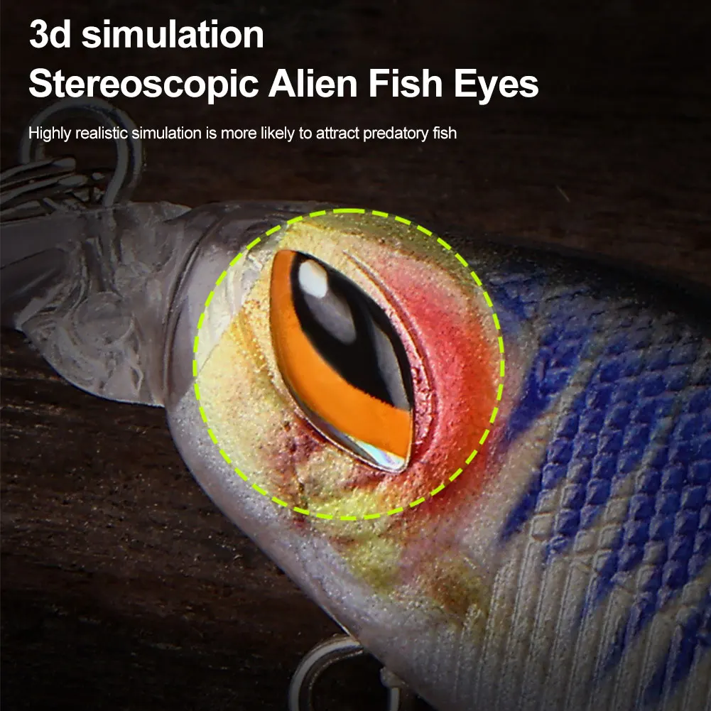 8 قطعة كرانكبيت صغير المتذبذب الصيد السحر الاصطناعي الطعم الثابت أسماك سويم ل باس سمك السلمون المرقط رمادية فاتحة اللون بايك سمك السلور