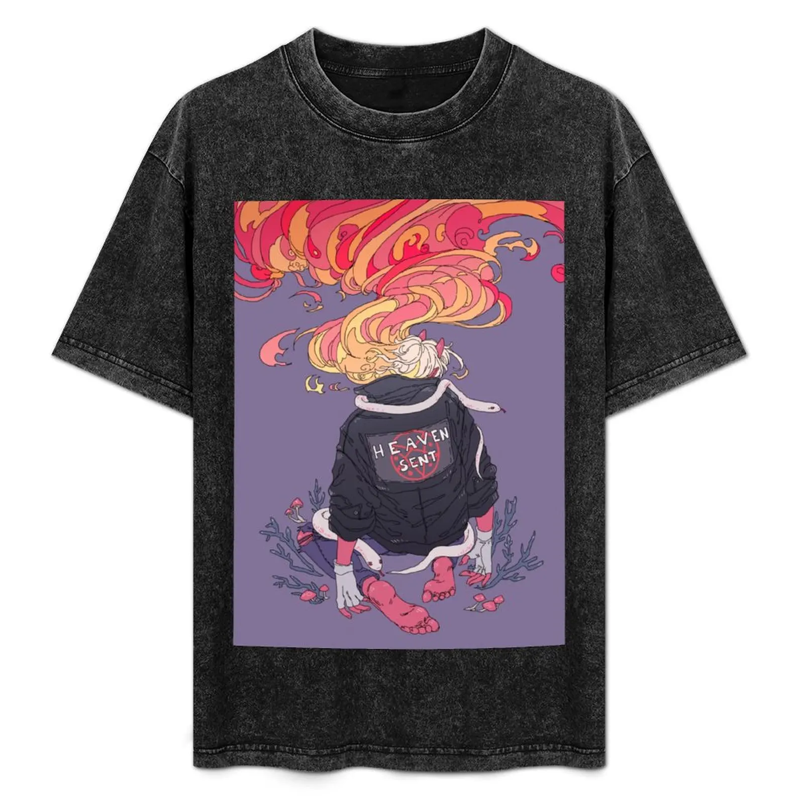 

Heaven sent T-Shirt Basic Crew Neck Short Sleeve Top