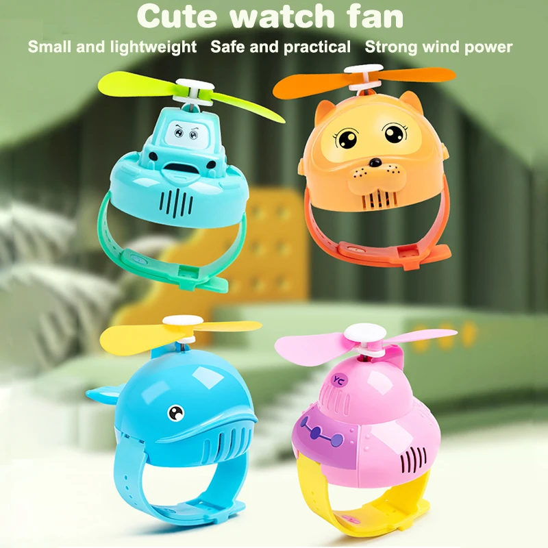 น่ารักแบบพกพา Mini Mechanical นาฬิกาพัดลมมือถือ Ultra-Quiet พัดลมเด็กนักเรียน Air Cooler USB พัดลมพับ