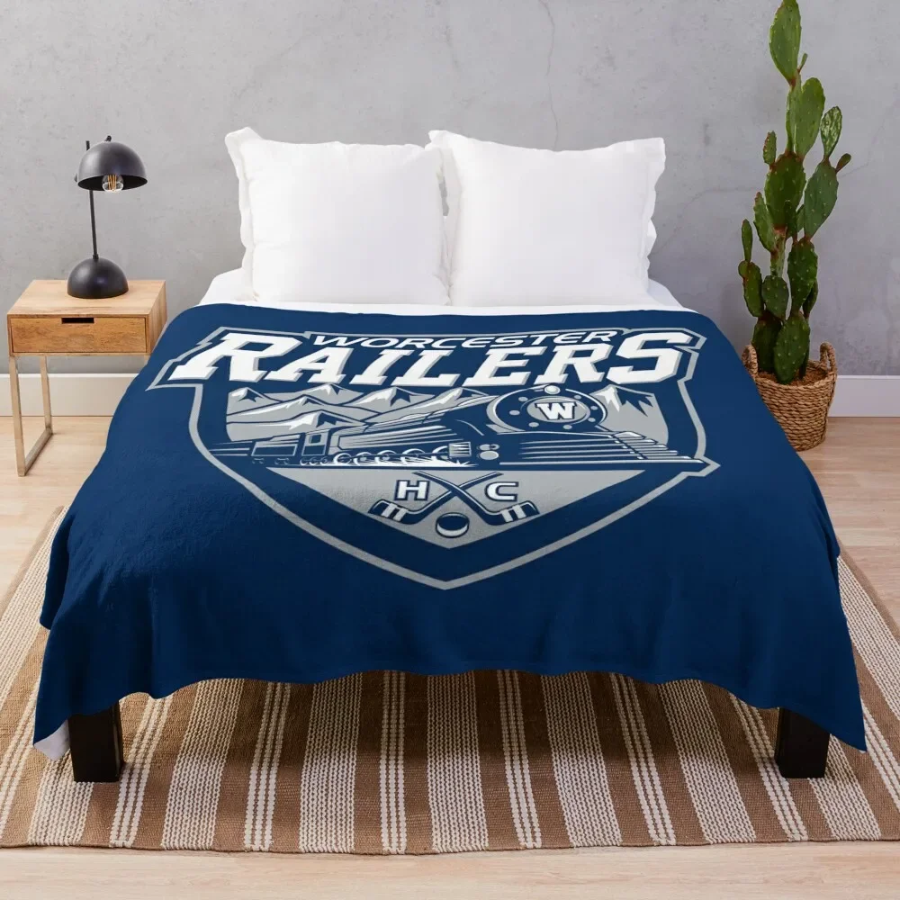 

Worcester Railers Throw Blanket Cozy Light Blanket for Travel Camping Picnic