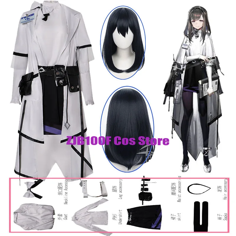 

Костюм для косплея ZJB Arknights Priestess: униформа жрицы из игры, платье, парик, комплект для Хэллоуина и вечеринок, женский наряд