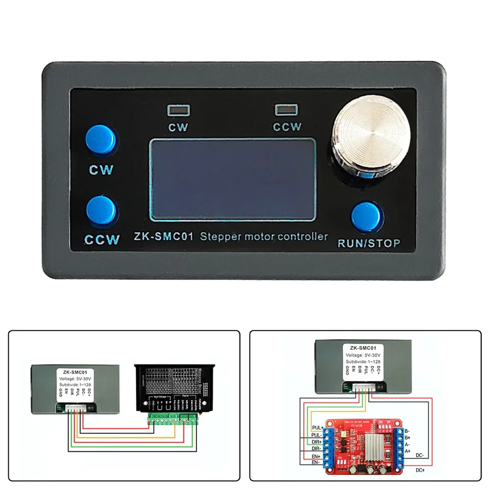 1PC ZK-SMC01 Stepper Motor Controller DC 5-30V Adjustable Angle Speed Direction Delay Control Module Stepper Motor Controller