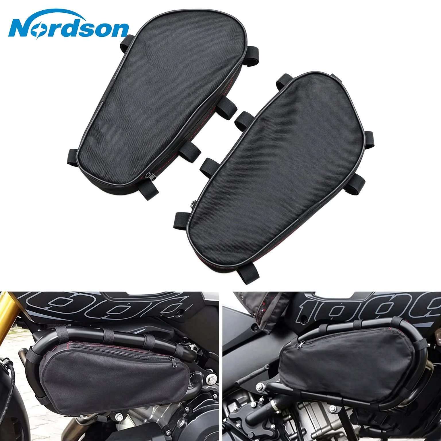 Nordson Motorcycle Accessories FOR SUZUKI V-STROM DL1000 2013 2014 15 onwards Frame Crash Bars Waterproof Bag Repair Tool Placem