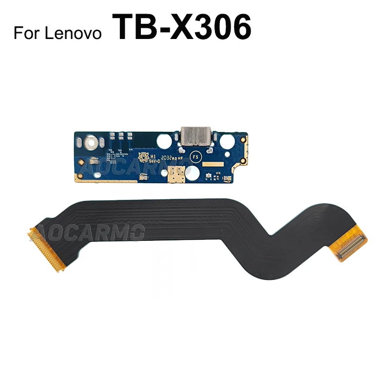 Aocarmo For Lenovo Tab M10 HD Gen 2 TB- X306 X306F Main Board Connector LCD Display Flex Cable And Charger Dock Charging Port