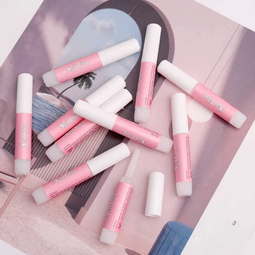 10pcs 2g Nail Glue for Acrylic Fake Nails Tip Grafting Extension Glue False Nail Rhinestone Tips Glue Gel Uv Nail Art Idea Tool