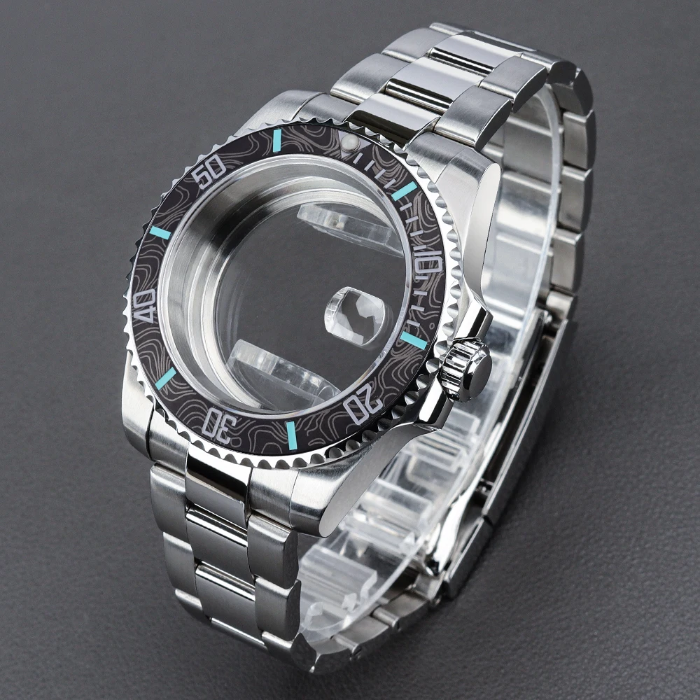 

40mm aseptic Watch Case Strap retrofitting for Submariner Style NH34 NH35 NH36 NH38 NH70 200m Waterproof Sapphire Crystal Glass
