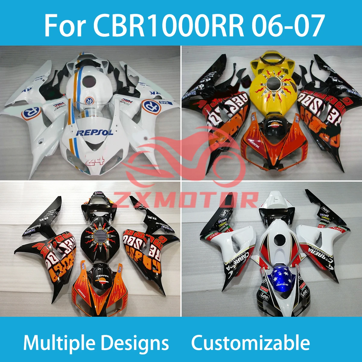 

CBR 1000RR 06 07 Motorcycle Fairing Kit for HONDA CBR1000RR 2006 2007 Free Custom 100% Fit Aftermarket Parts Fairings