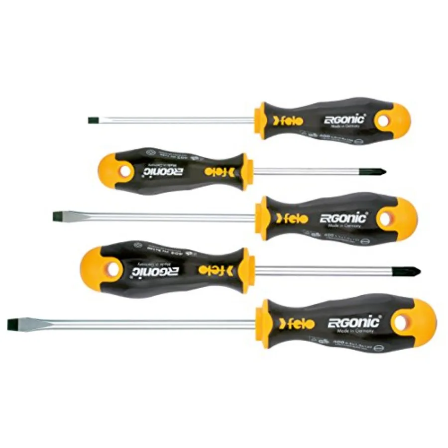 

Ergonic 5 pc Set-5/32" 7/32" 1/4" Slot and #1 #2 Phillips