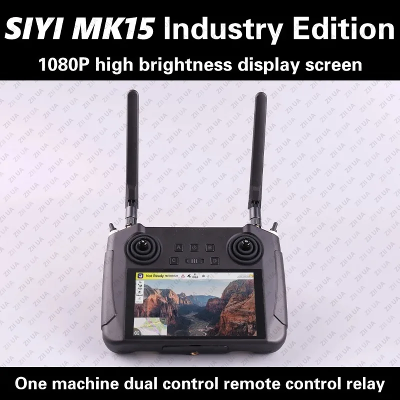 SIYI MK15 Industry Edition Handheld Ground Station 30KM HD Bright Screen Remote Control for Drone & Vessel Monitoring