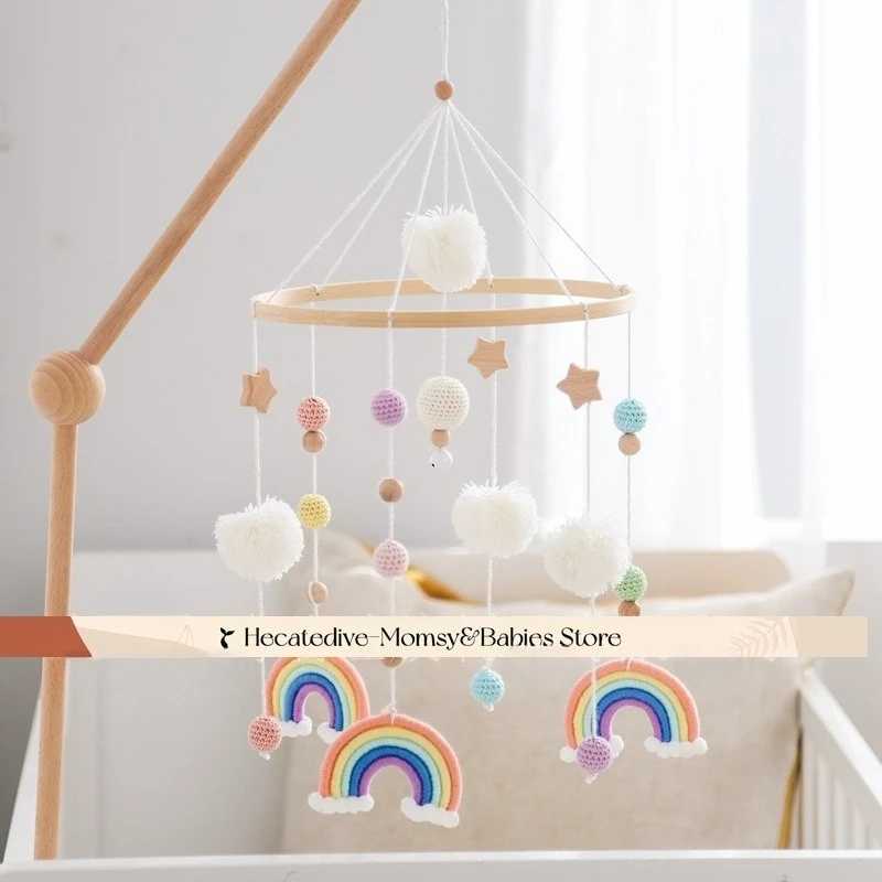 【Must Have】Baby Rattles & Mobiles educational toys newborn sets rainbow puff mini decorations 0-12months unique toys baby things