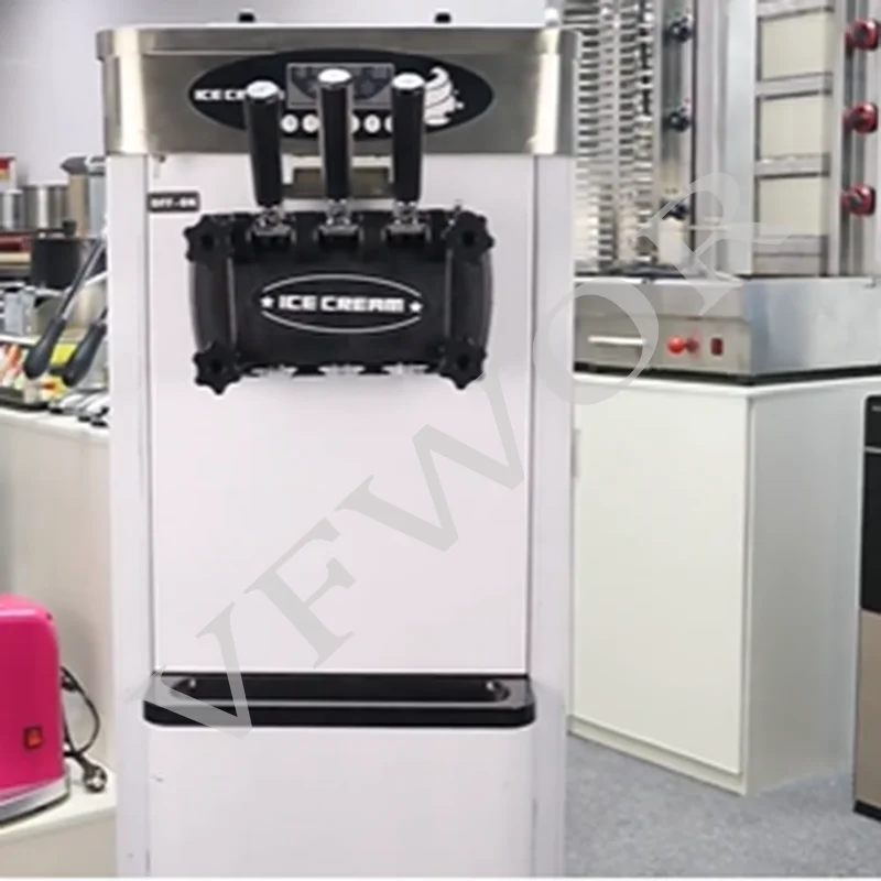 High Productivity Professional Ice Cream Maker Manufacturer Floor Stand 3 Nozzle Ice Cream Machine