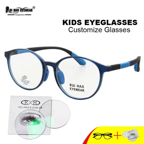 Customizable Kids Prescription Eyeglasses Frame - Optical Lenses for Amblyopia Myopia - Boys Girls Student Spectacles 5291