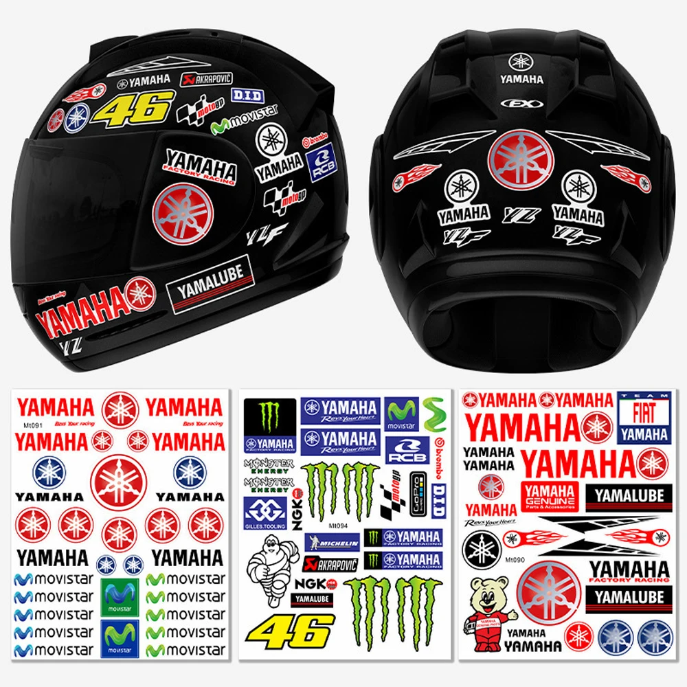 مجموعة ملصقات لخوذة خزان الدراجة النارية بشعار ياماها من الفينيل #2